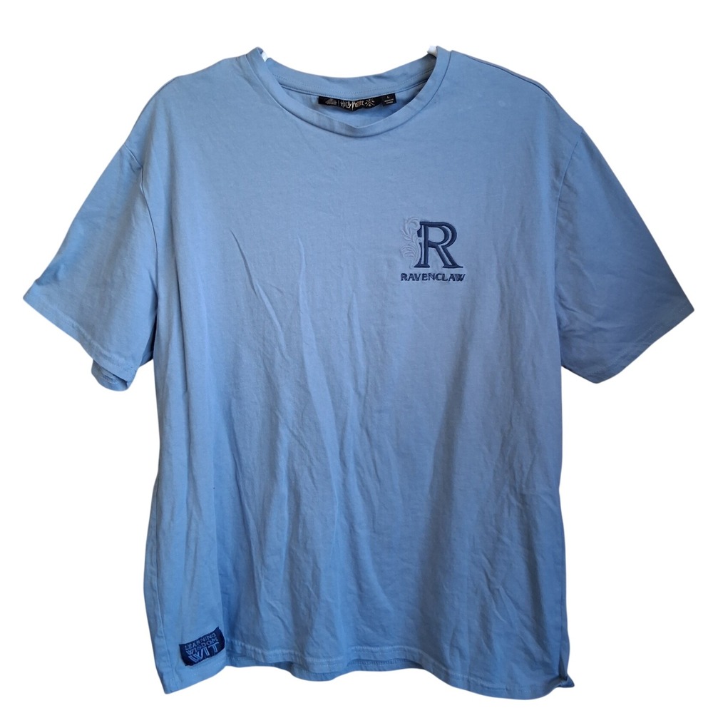 Harry Potter Ravenclaw Monogram SS Tshirt Light Blue Licensed Large Unisex EUC
